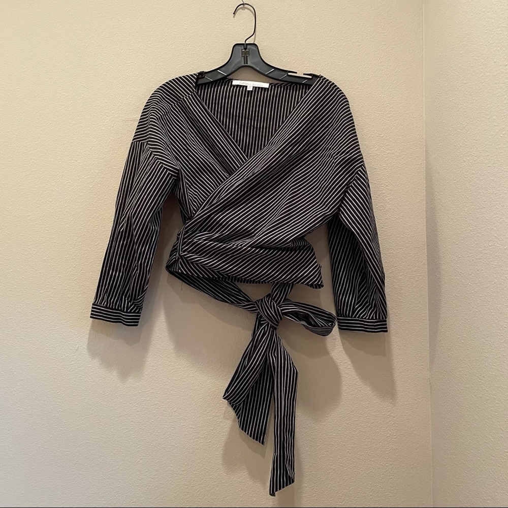Lovers + friends striped wrap top